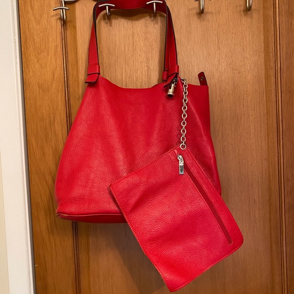 Red Leather Handbag - Picture 3 of 3